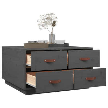 Salontafel 80X80X45 Cm Massief Grenenhout Grijs