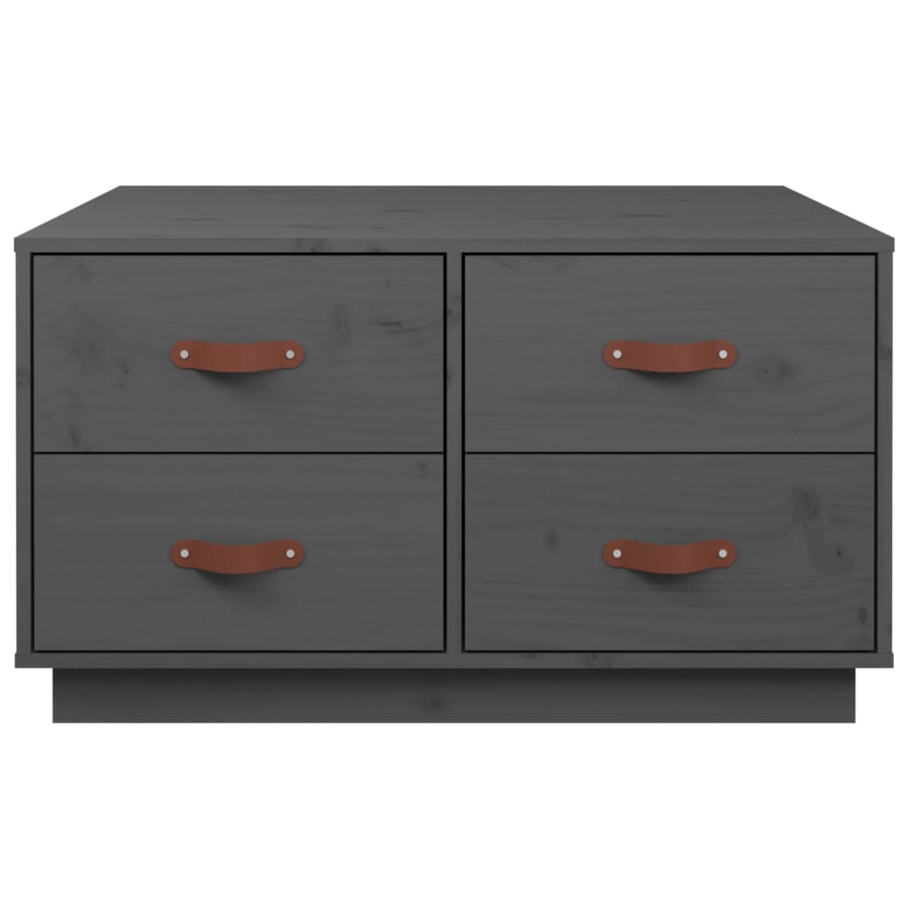 Salontafel 80X80X45 Cm Massief Grenenhout Grijs