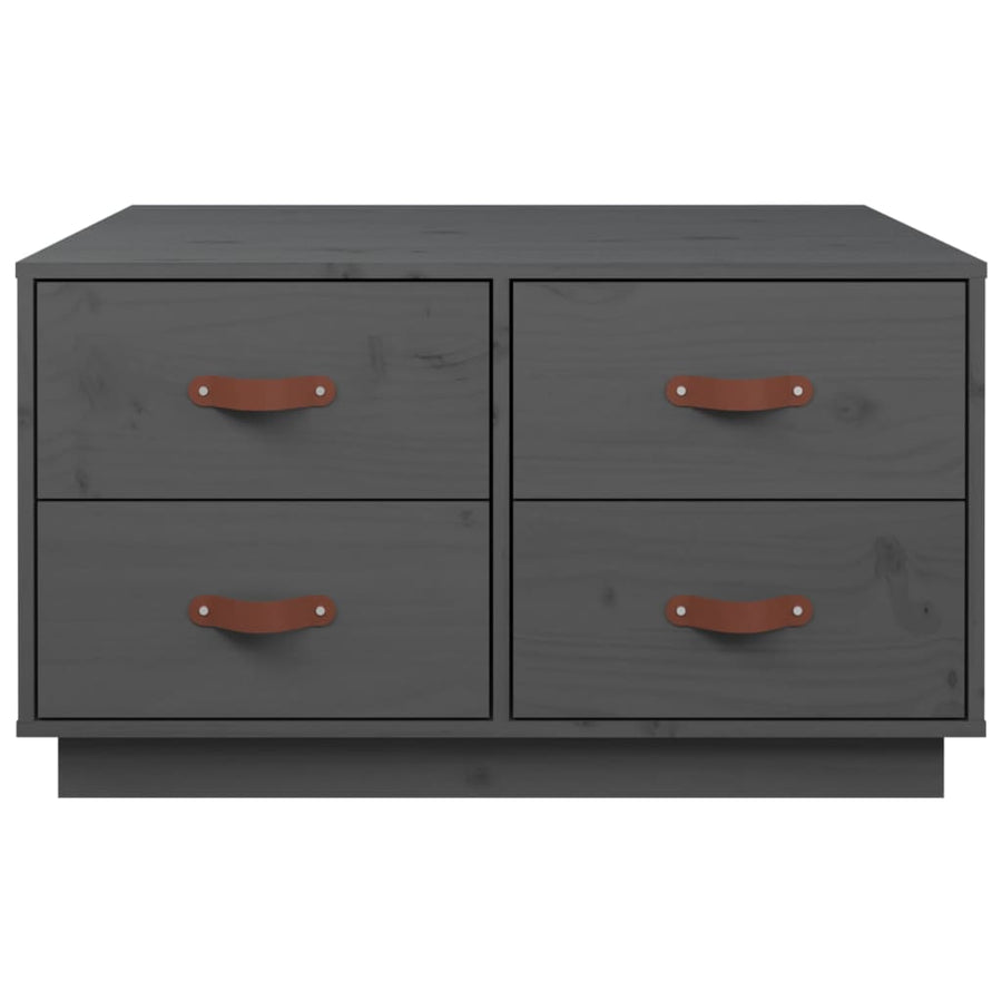 Salontafel 80X80X45 Cm Massief Grenenhout Grijs