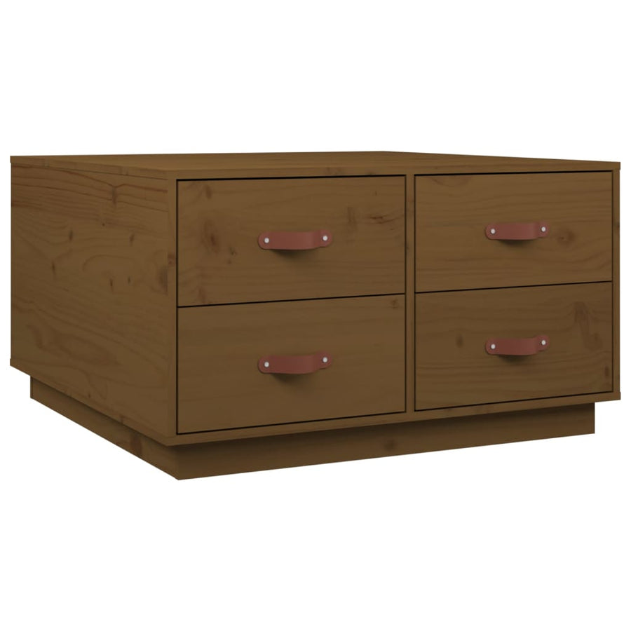 Salontafel 80X80X45 Cm Massief Grenenhout Honingbruin
