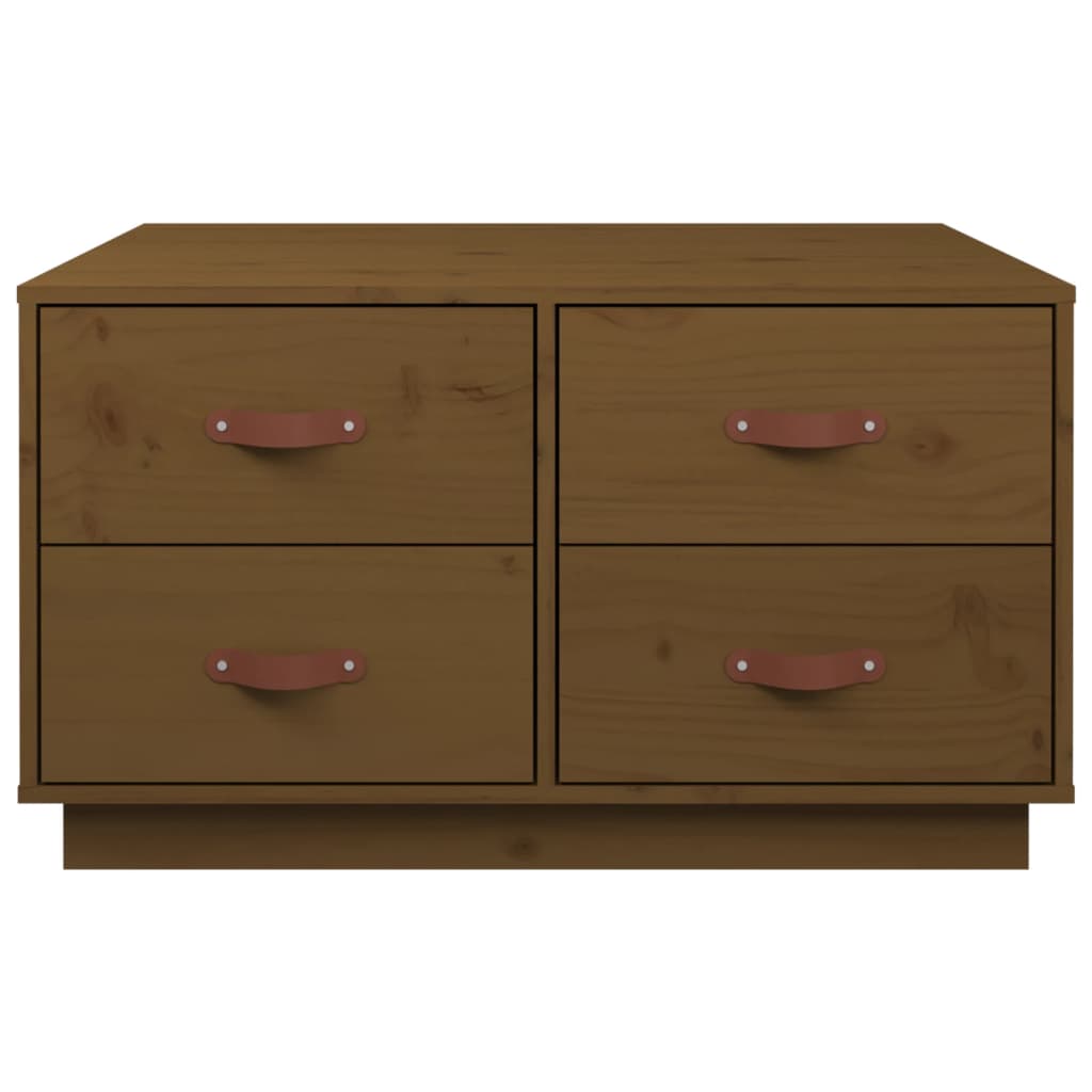 Salontafel 80X80X45 Cm Massief Grenenhout Honingbruin