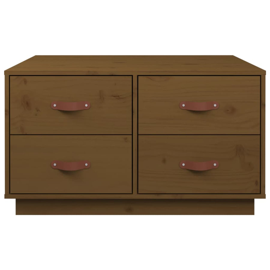 Salontafel 80X80X45 Cm Massief Grenenhout Honingbruin