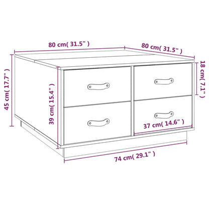 Salontafel 80X80X45 Cm Massief Grenenhout Honingbruin