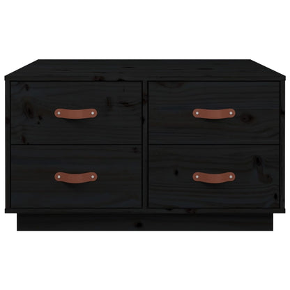 Salontafel 80X80X45 Cm Massief Grenenhout Zwart