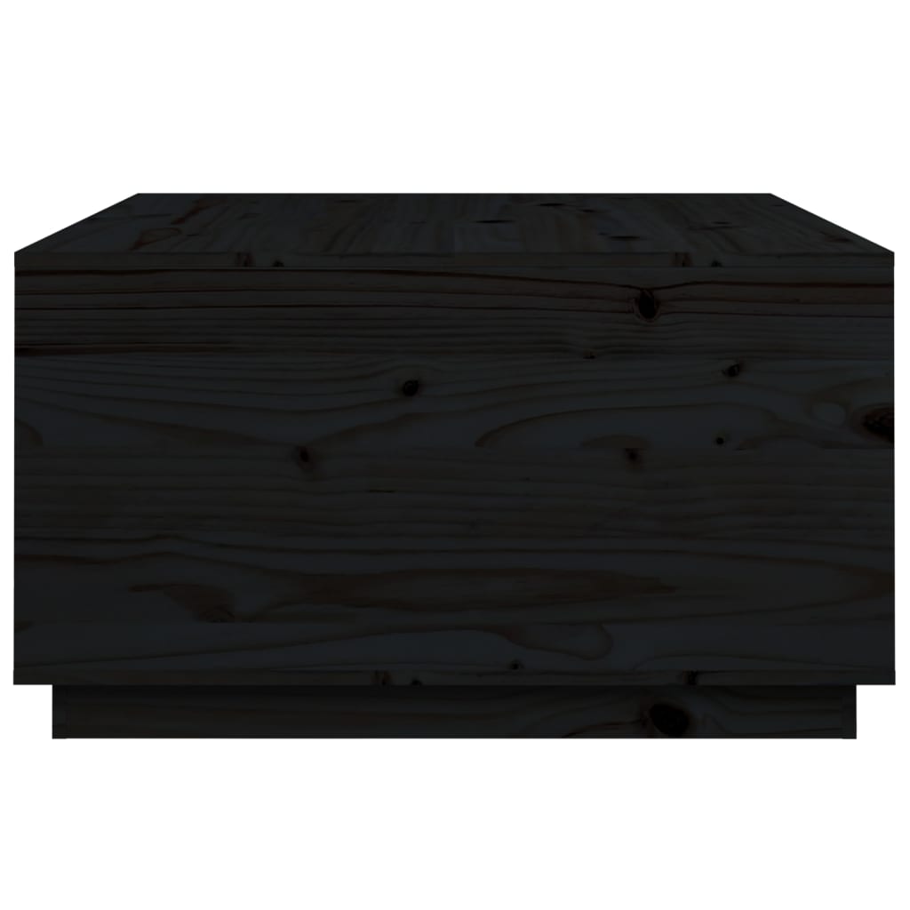 Salontafel 80X80X45 Cm Massief Grenenhout Zwart