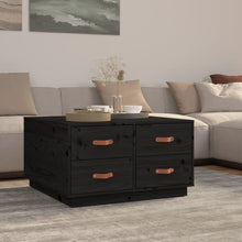 Salontafel 80X80X45 Cm Massief Grenenhout Zwart