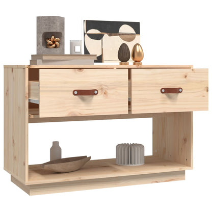 Tv-Meubel 90X40X60 Cm Massief Grenenhout Naturel