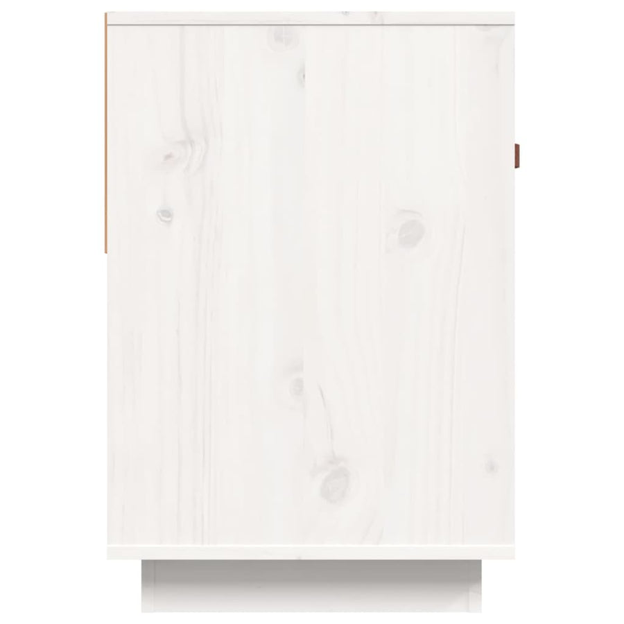 Tv-Meubel 90X40X60 Cm Massief Grenenhout Wit