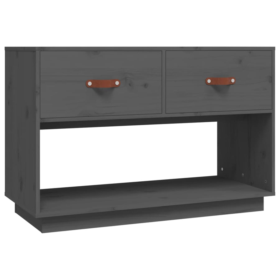 Tv-Meubel 90X40X60 Cm Massief Grenenhout Grijs