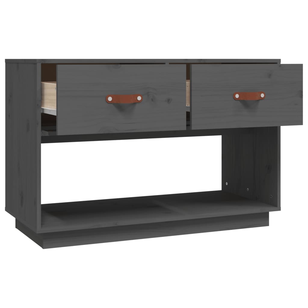 Tv-Meubel 90X40X60 Cm Massief Grenenhout Grijs