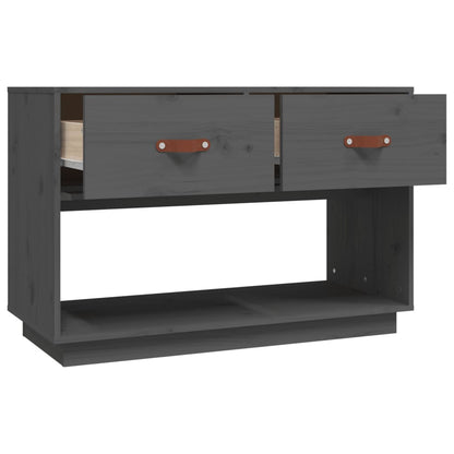 Tv-Meubel 90X40X60 Cm Massief Grenenhout Grijs