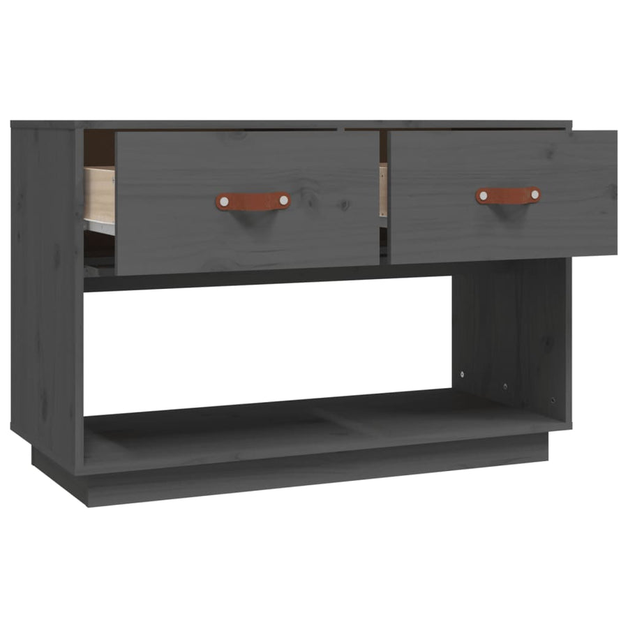 Tv-Meubel 90X40X60 Cm Massief Grenenhout Grijs