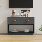 TV cabinet 90x40x60 cm solid pine wood grey