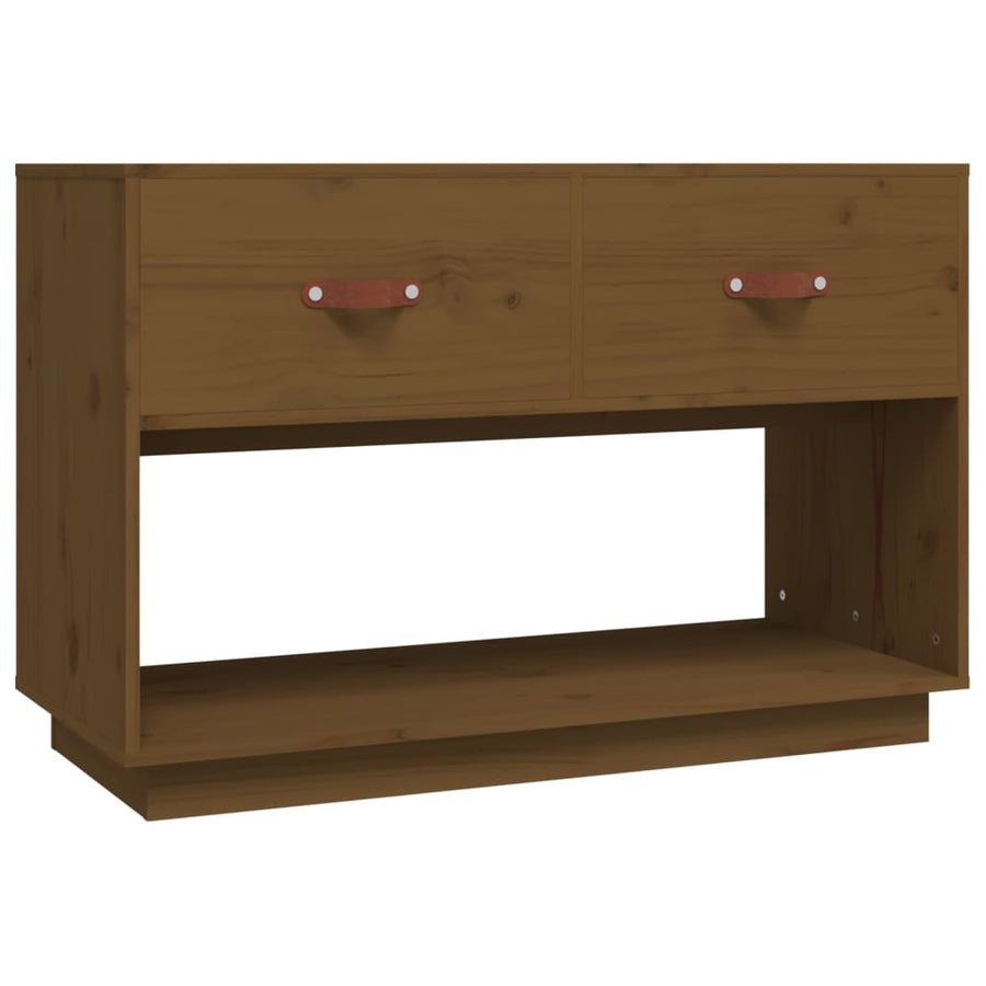 Tv-Meubel 90X40X60 Cm Massief Grenenhout Honingbruin