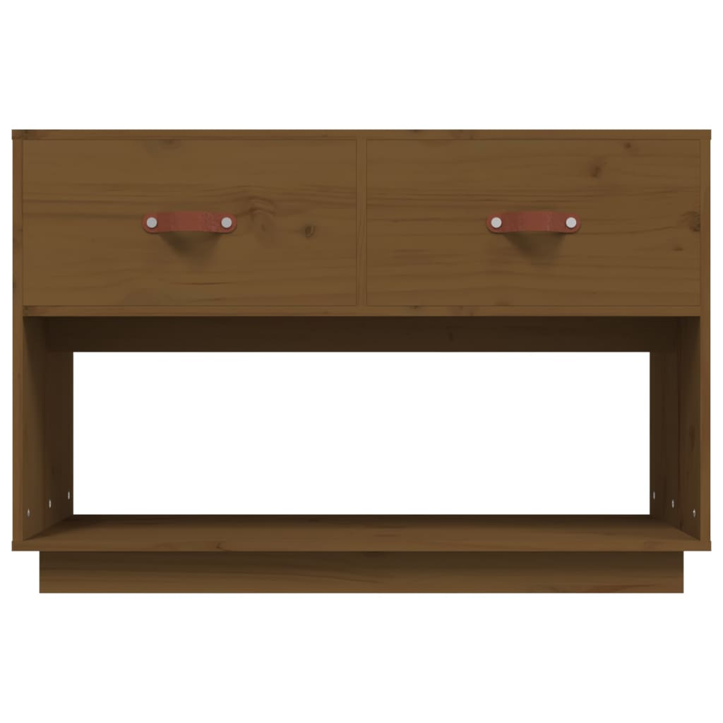 Tv-Meubel 90X40X60 Cm Massief Grenenhout Honingbruin