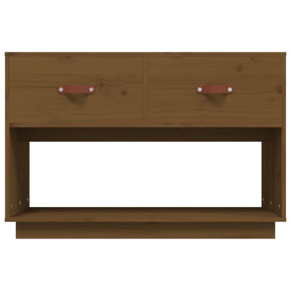 Tv-Meubel 90X40X60 Cm Massief Grenenhout Honingbruin