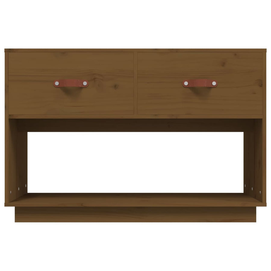 Tv-Meubel 90X40X60 Cm Massief Grenenhout Honingbruin