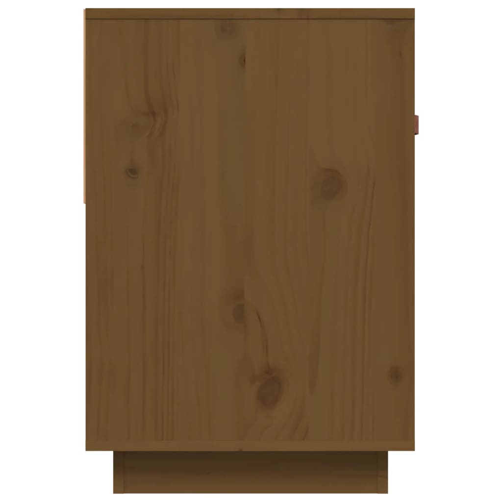 Tv-Meubel 90X40X60 Cm Massief Grenenhout Honingbruin