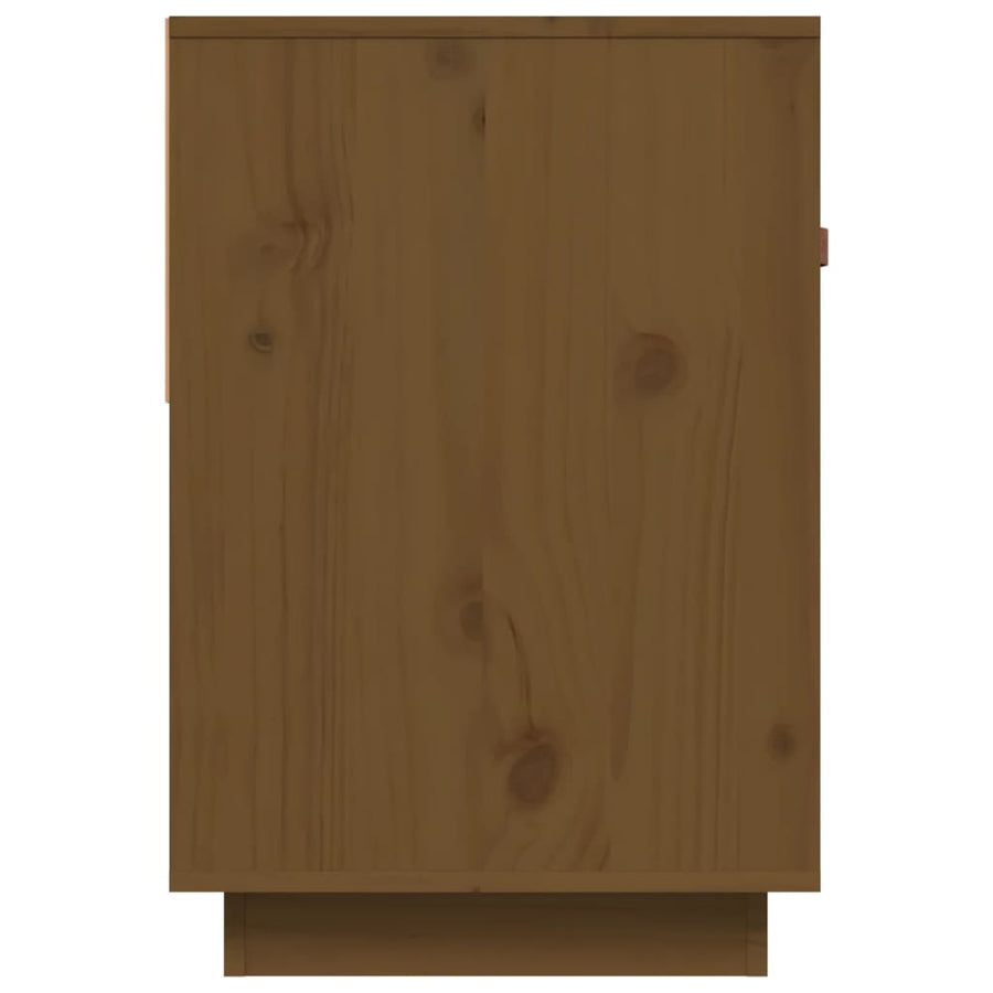Tv-Meubel 90X40X60 Cm Massief Grenenhout Honingbruin