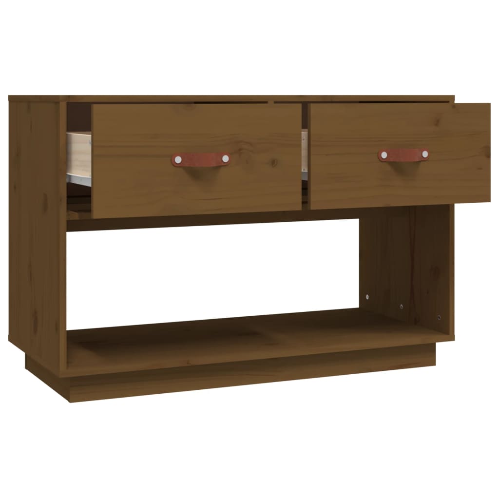 Tv-Meubel 90X40X60 Cm Massief Grenenhout Honingbruin