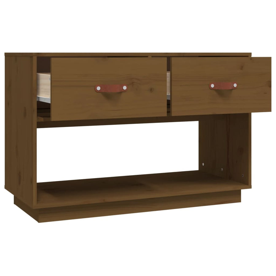 Tv-Meubel 90X40X60 Cm Massief Grenenhout Honingbruin