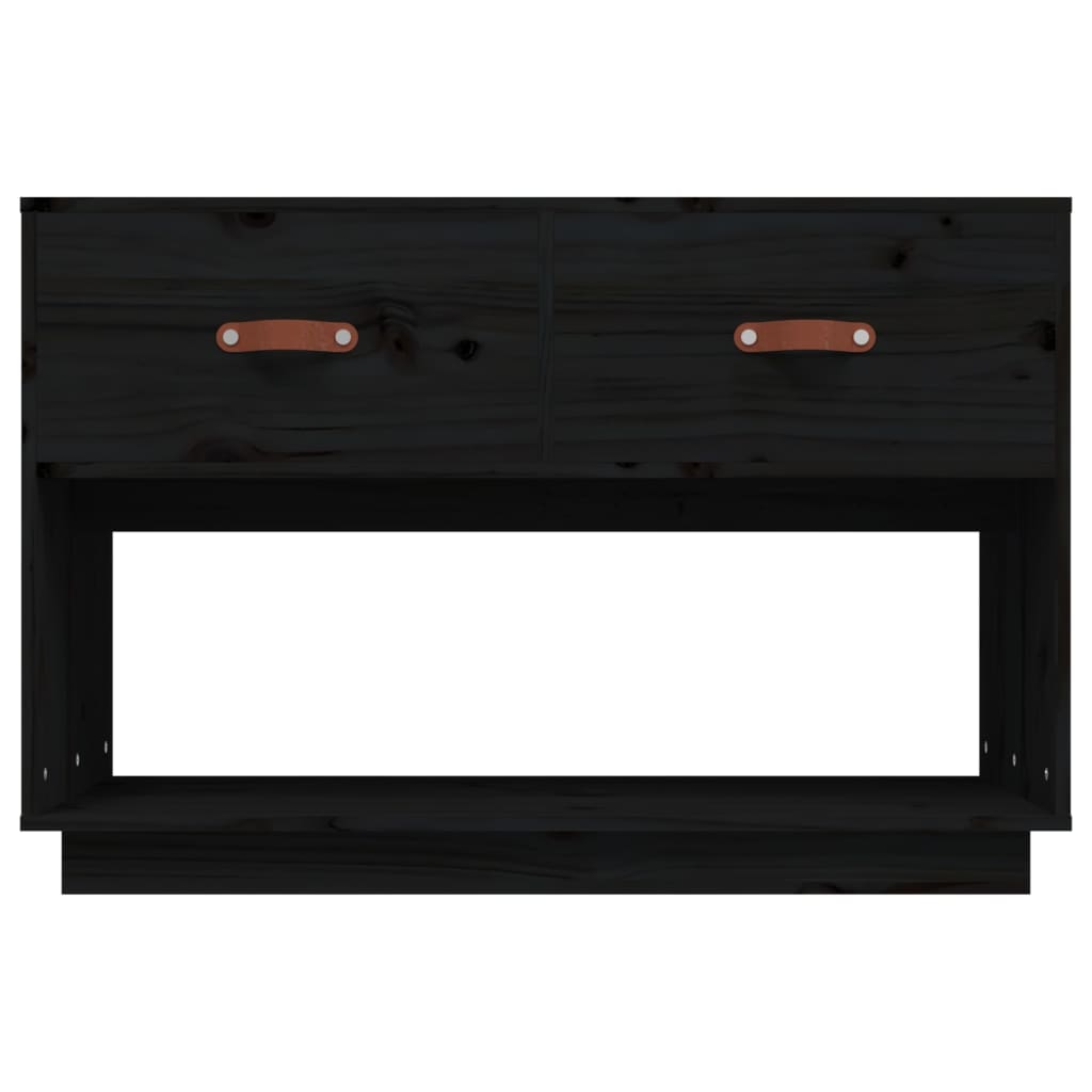 Tv-Meubel 90X40X60 Cm Massief Grenenhout Zwart