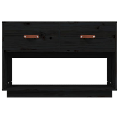 Tv-Meubel 90X40X60 Cm Massief Grenenhout Zwart