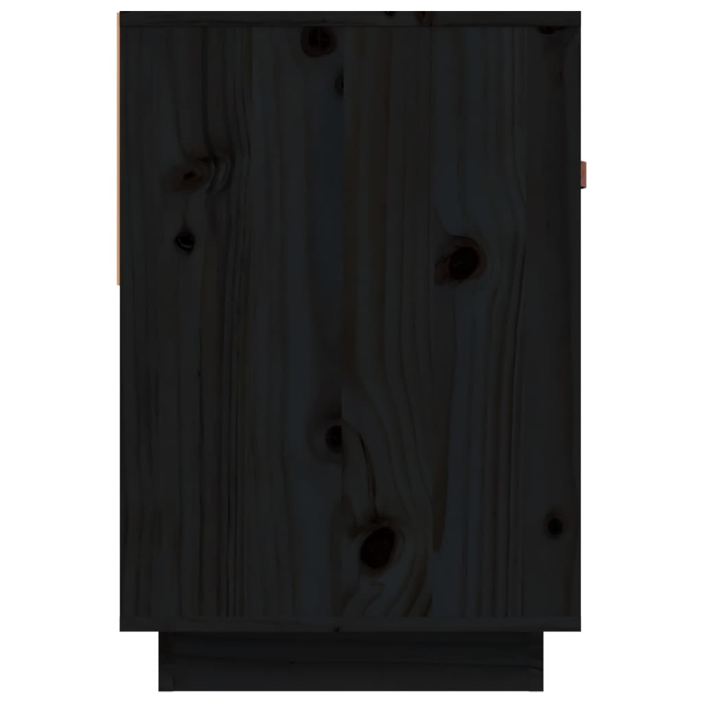 Tv-Meubel 90X40X60 Cm Massief Grenenhout Zwart