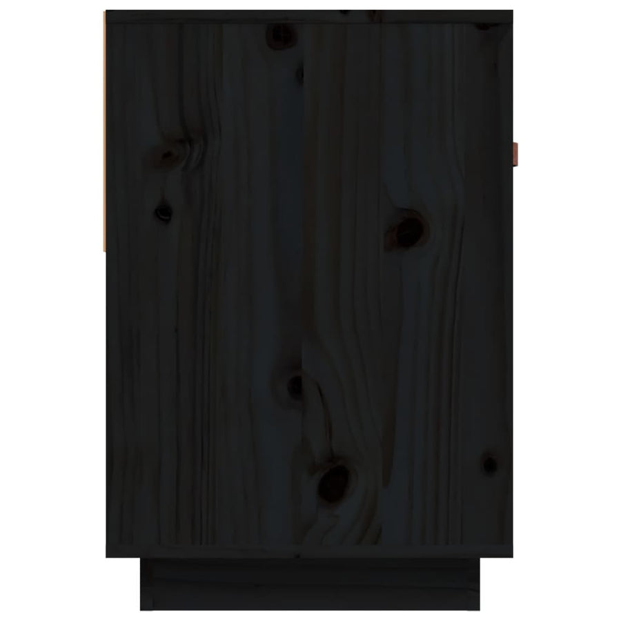 Tv-Meubel 90X40X60 Cm Massief Grenenhout Zwart