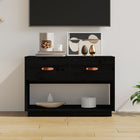 TV cabinet 90x40x60 cm solid pine wood black