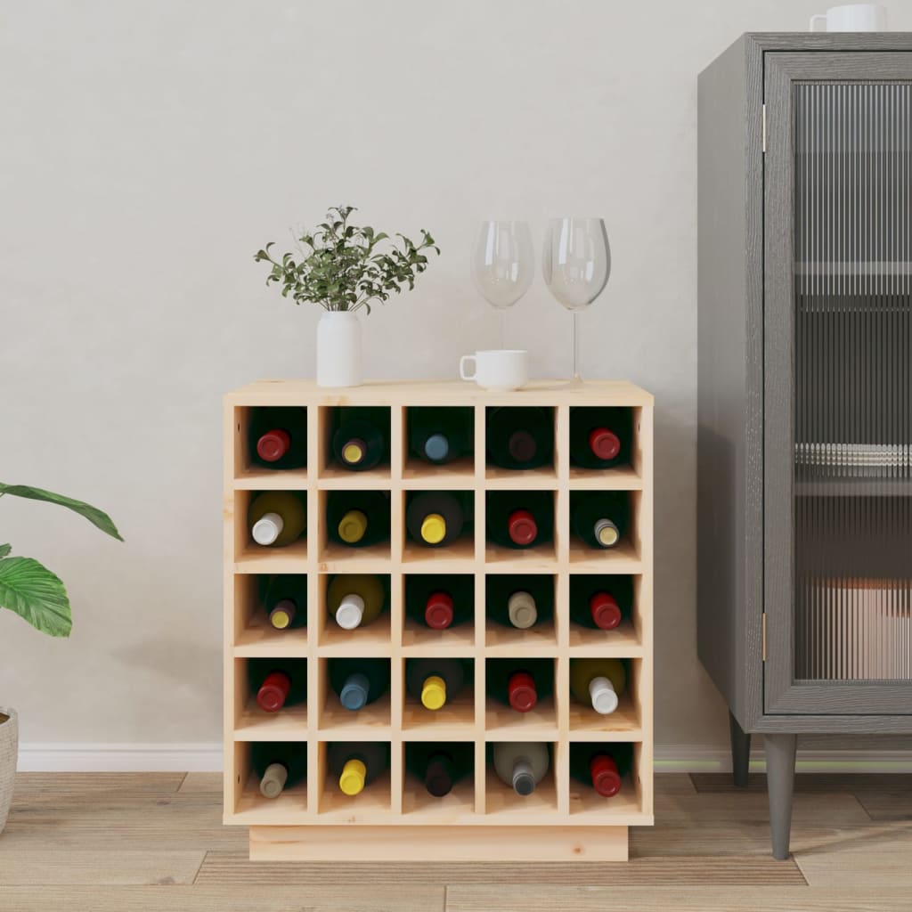 Wijnkast 55,5X34X61 Cm Massief Grenenhout