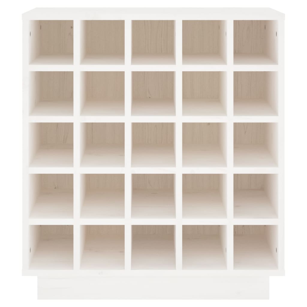 Wijnkast 55,5X34X61 Cm Massief Grenenhout Wit