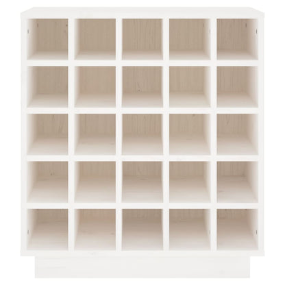 Wijnkast 55,5X34X61 Cm Massief Grenenhout Wit