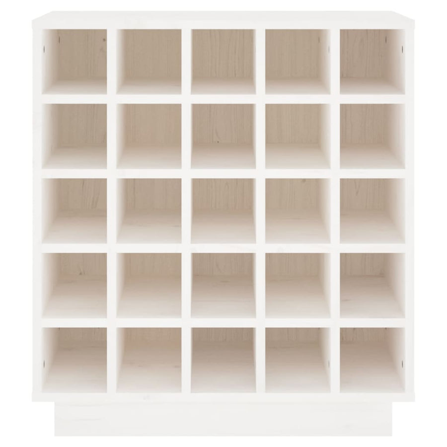 Wijnkast 55,5X34X61 Cm Massief Grenenhout Wit