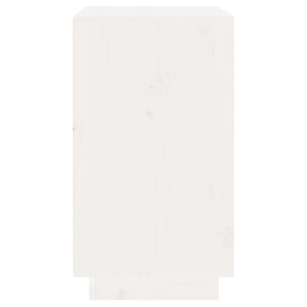 Wijnkast 55,5X34X61 Cm Massief Grenenhout Wit