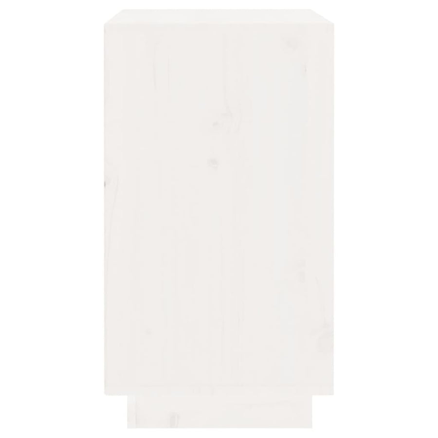 Wijnkast 55,5X34X61 Cm Massief Grenenhout Wit