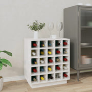 Wijnkast 55,5x34x61 cm massief grenenhout wit