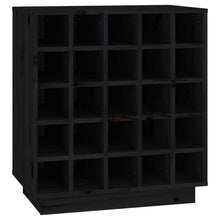 Wijnkast 55,5X34X61 Cm Massief Grenenhout Zwart