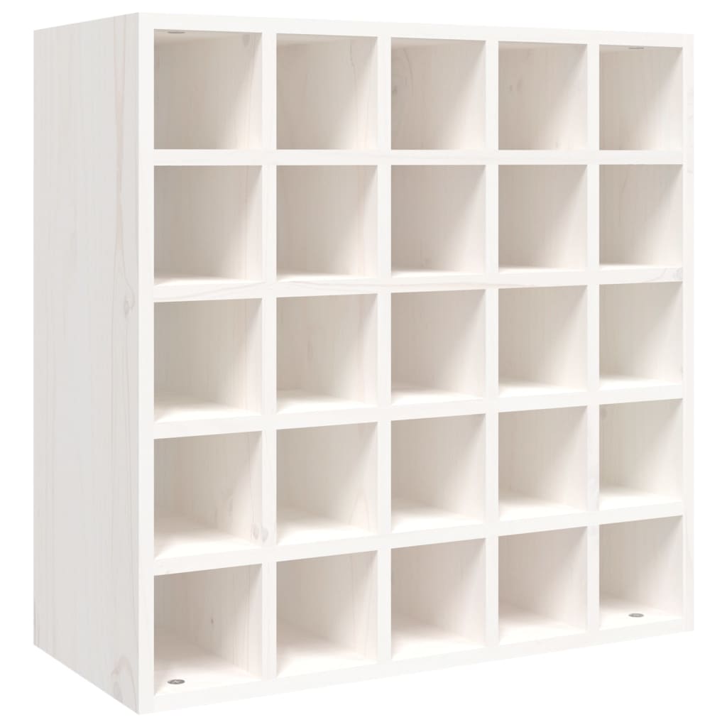 Wijnkast 56X25X56 Cm Massief Grenenhout Wit 1 56 x 25 x 56 cm