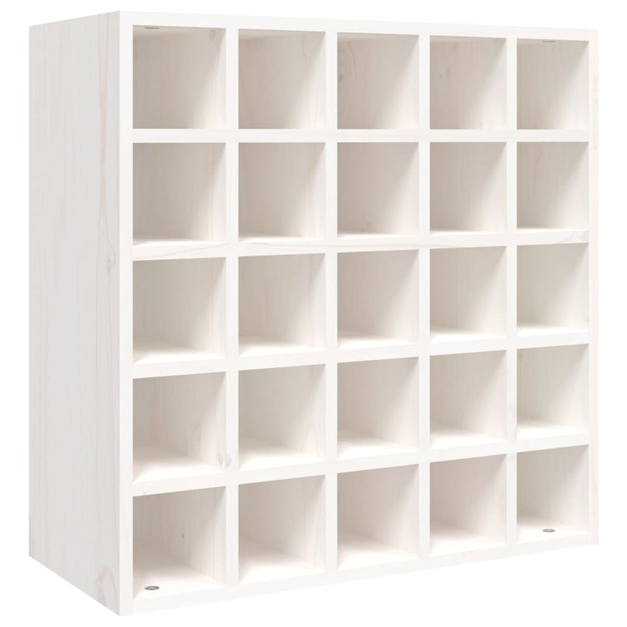 Wijnkast 56X25X56 Cm Massief Grenenhout Wit 1 56 x 25 x 56 cm