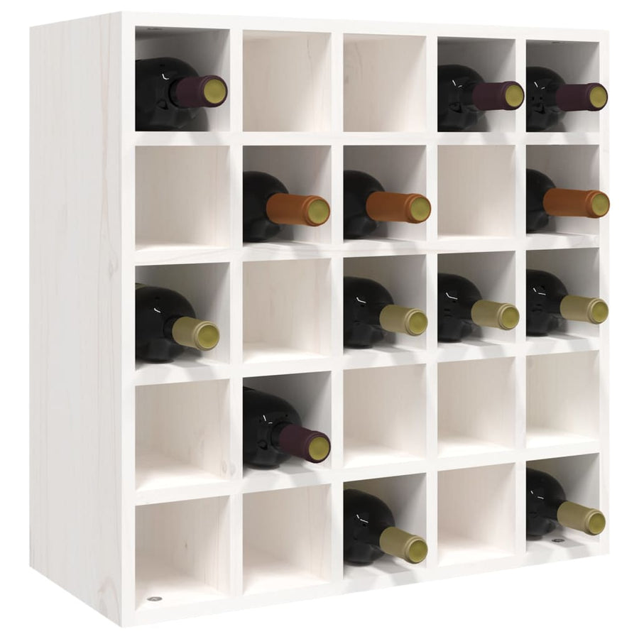 Wijnkast 56X25X56 Cm Massief Grenenhout Wit 1 56 x 25 x 56 cm
