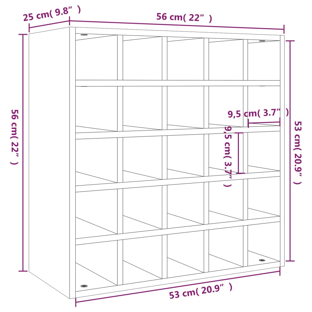 Wijnkast 56X25X56 Cm Massief Grenenhout Wit 1 56 x 25 x 56 cm