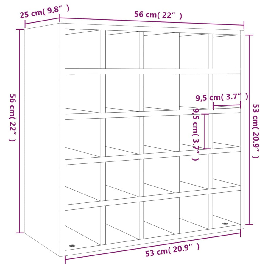 Wijnkast 56X25X56 Cm Massief Grenenhout Wit 1 56 x 25 x 56 cm