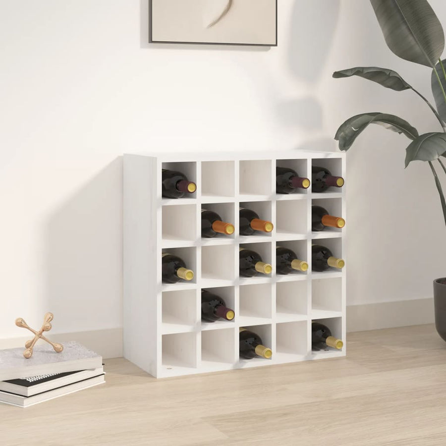 Wijnkast 56X25X56 Cm Massief Grenenhout Wit 1 56 x 25 x 56 cm