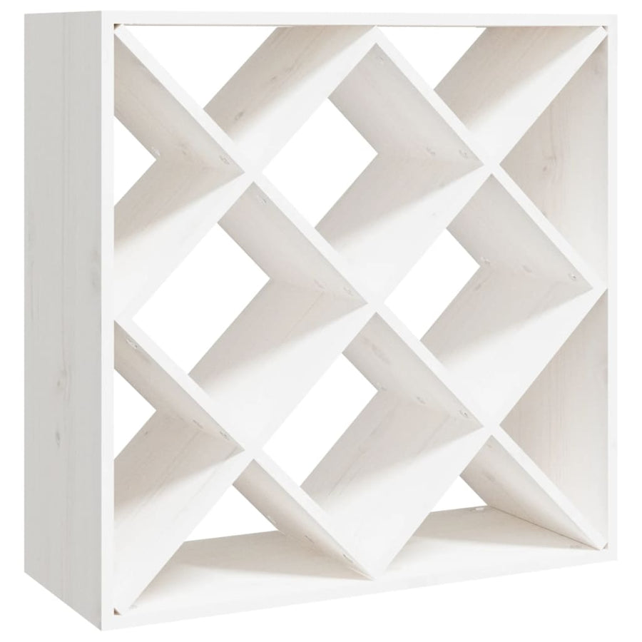 Wijnkast 62X25X62 Cm Massief Grenenhout Wit
