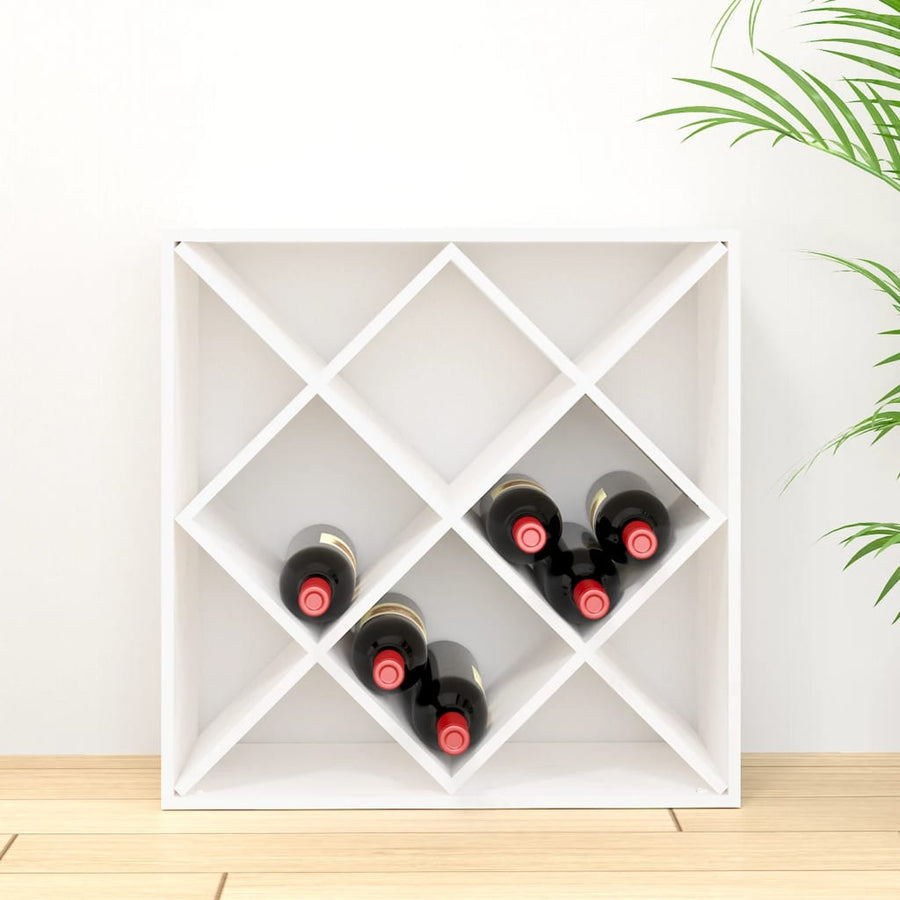 Wijnkast 62X25X62 Cm Massief Grenenhout Wit