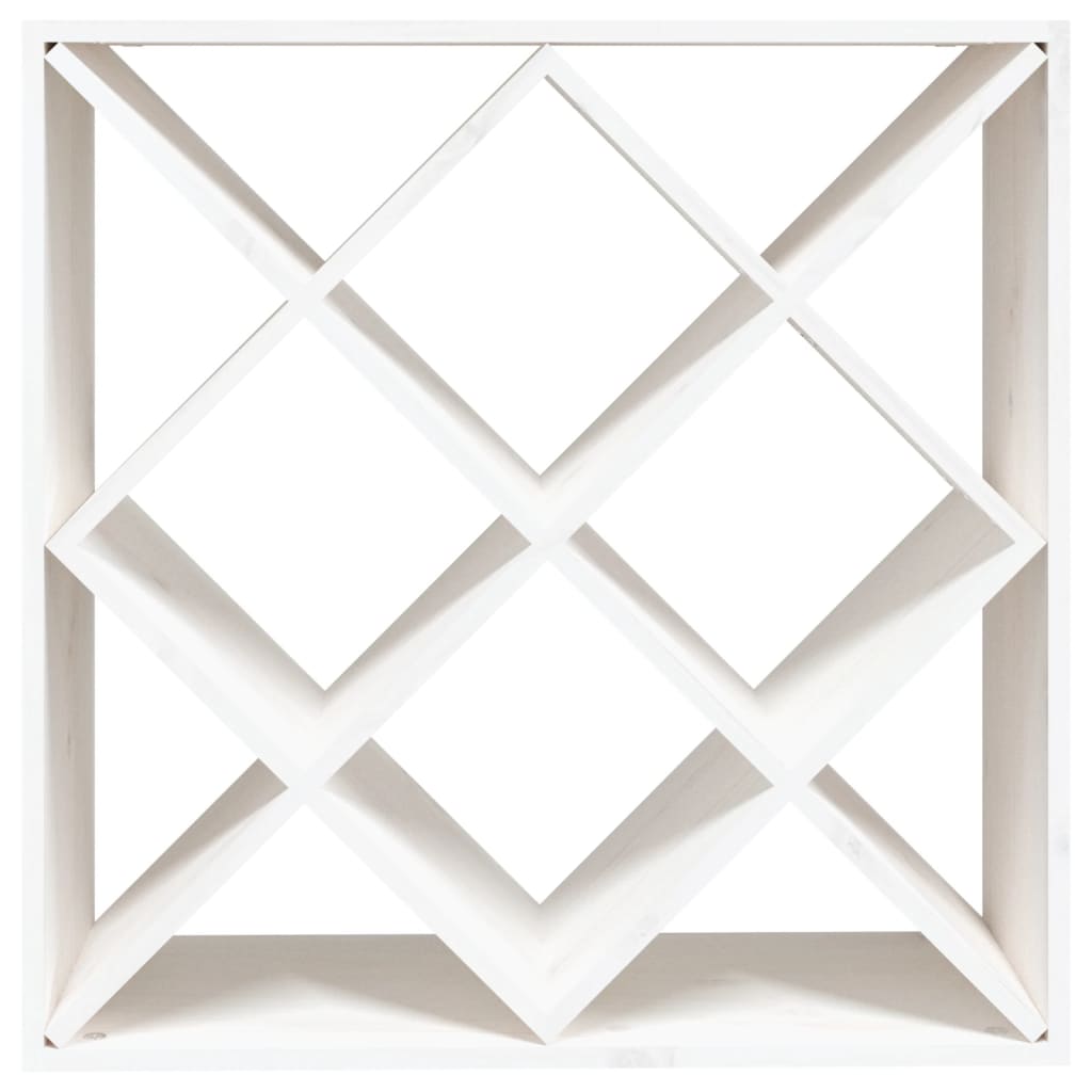 Wijnkast 62X25X62 Cm Massief Grenenhout Wit