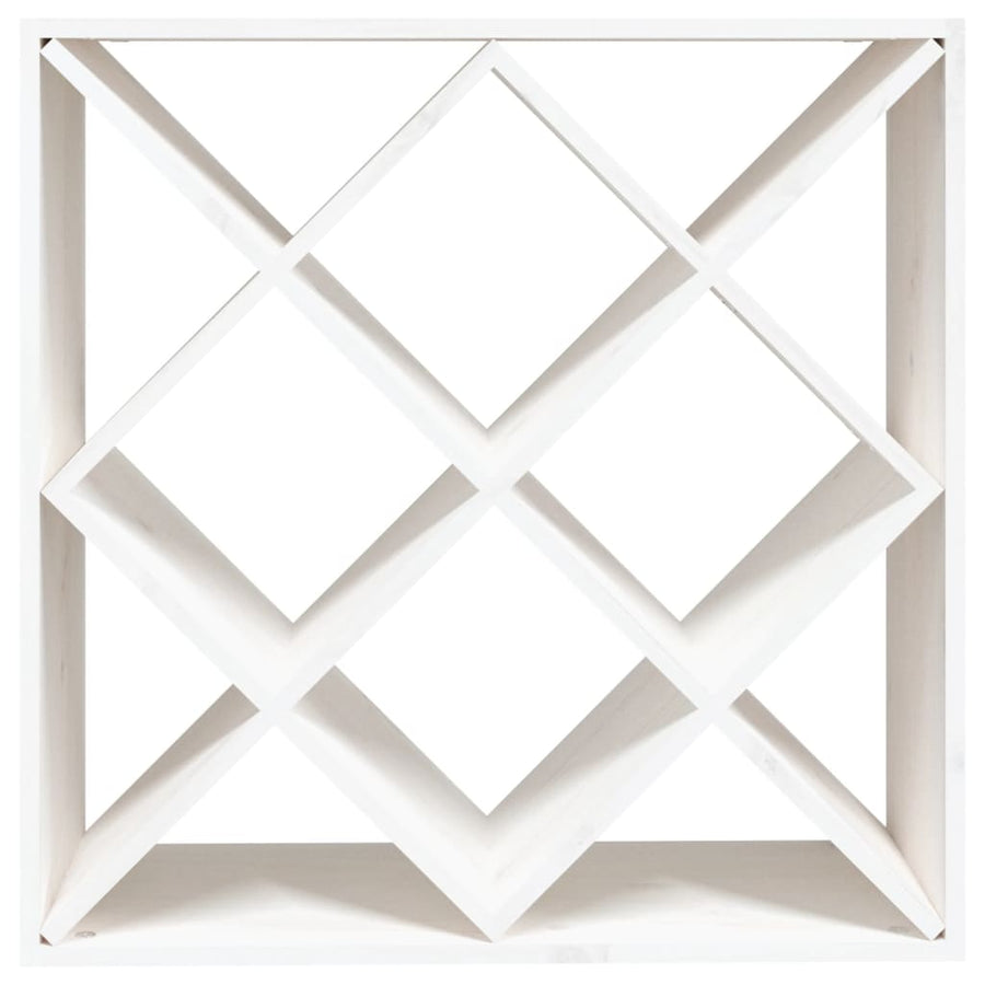 Wijnkast 62X25X62 Cm Massief Grenenhout Wit