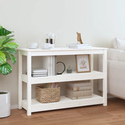 Console table 110x40x74 cm solid pine white