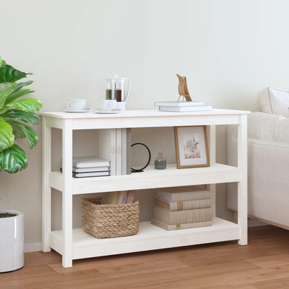 Wandtafel Massief Grenenhout 110 x 40 x 74 cm Wit